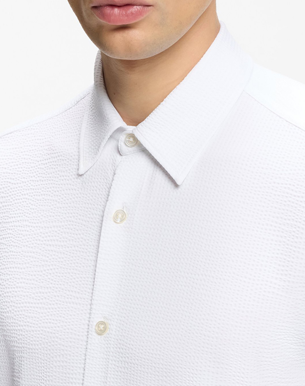 Boss P-Roan-K-F-261 10248746 01 50560706-100 White ανδρικά ρούχα πουκάμισα Politikos Shop Πολιτικός