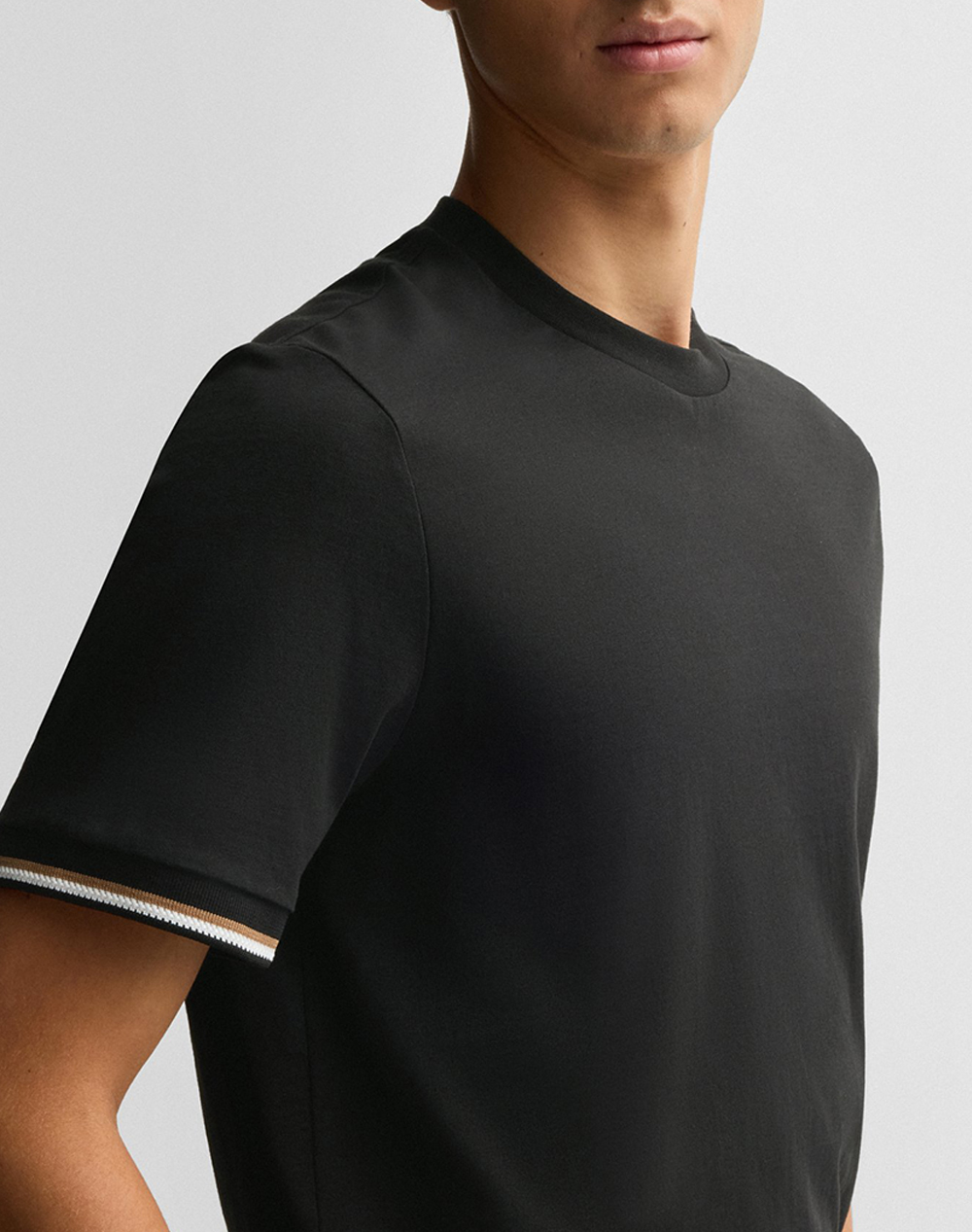 Boss Thompson 04 10236129 01 50501097-001 Black ανδρικά ρούχα μπλούζες T-Shirt Politikos Shop Πολιτικός