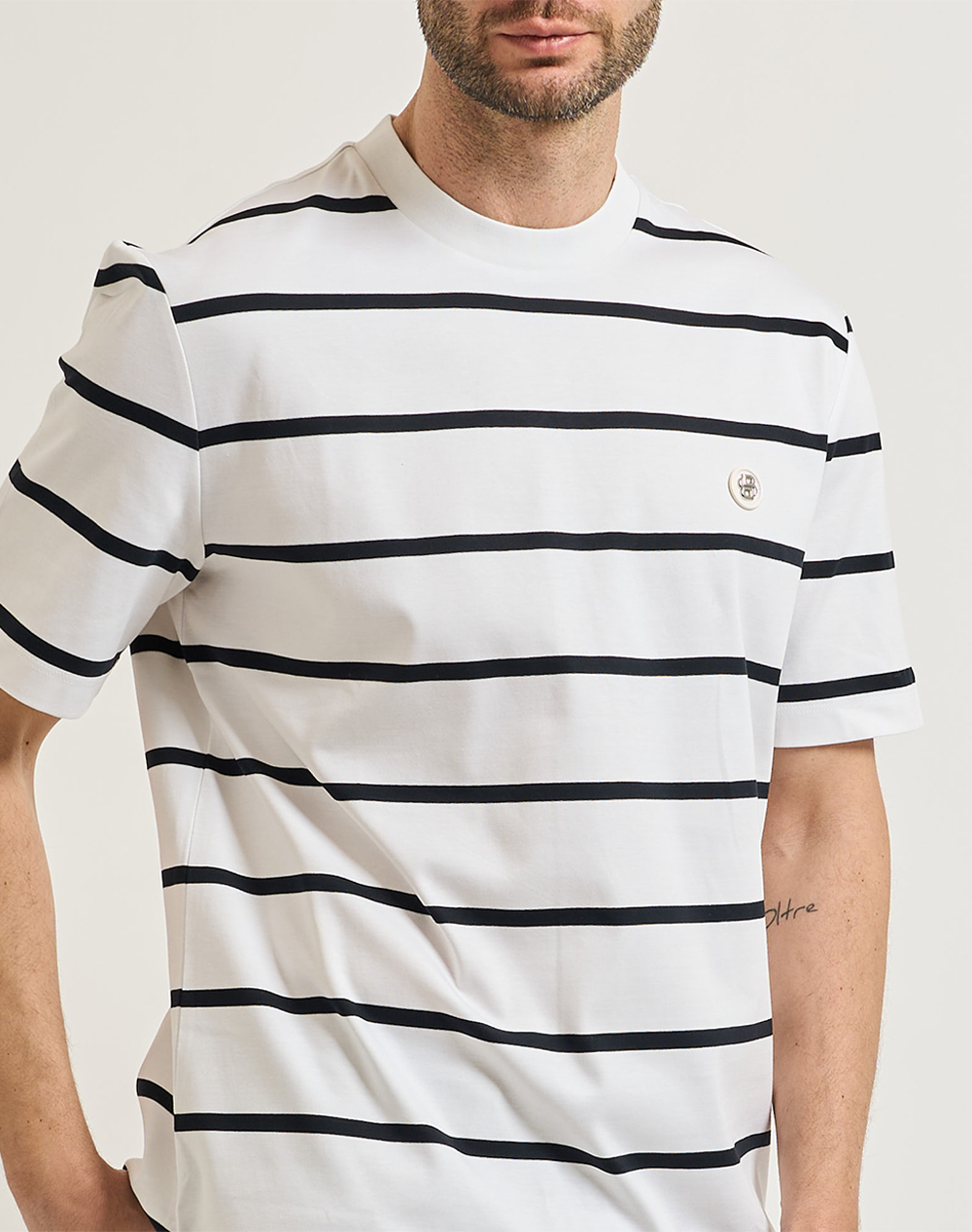Boss C-Taut 01 10263030 02 50555844-102 Offwhite ανδρικά ρούχα μπλούζες T-Shirt Politikos Shop Πολιτικός