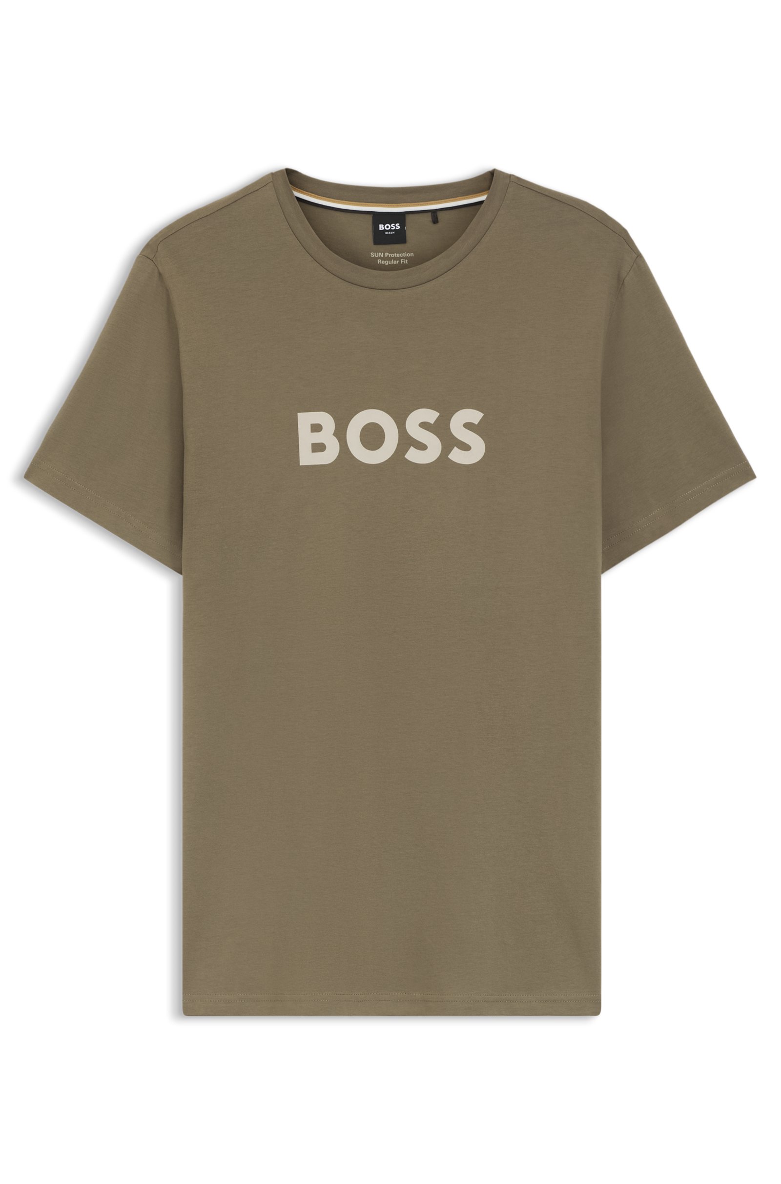 Boss T-Shirt Rn 10249533 01 50491706-245 Khaki ανδρικά ρούχα μπλούζες Politikos Shop Πολιτικός