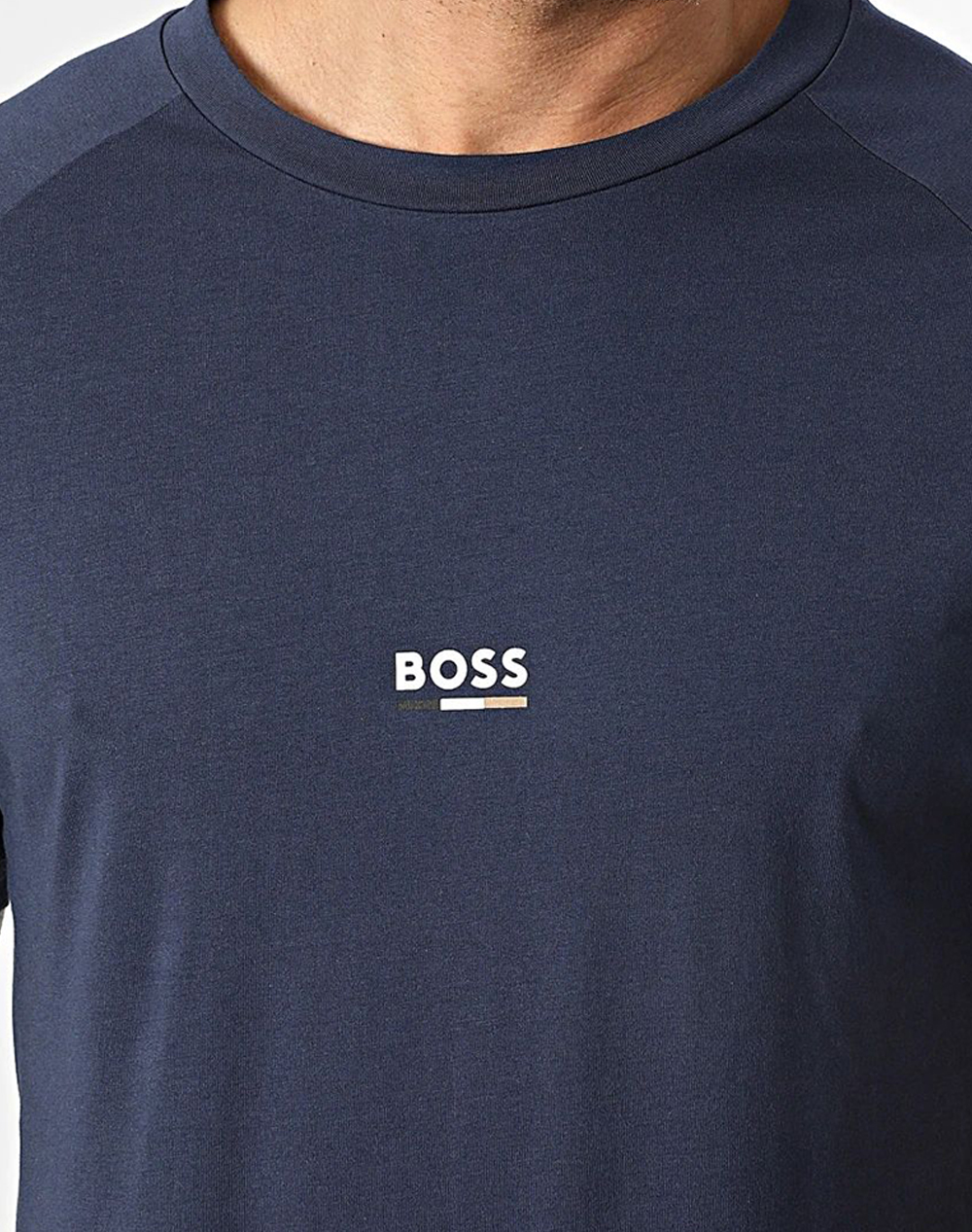 Boss T-Shirt Rn Slim Fit 10249533 02 50517970-415 Navyblue ανδρικά ρούχα μπλούζες Politikos Shop Πολιτικός