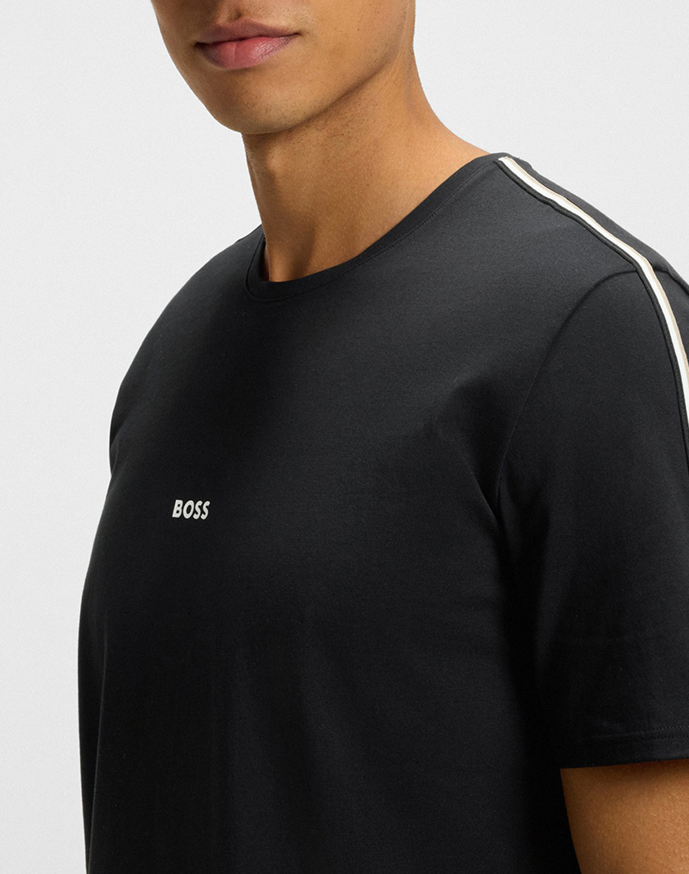 Boss Unique T-Shirt 10259900 02 50545930-001 Black ανδρικά ρούχα μπλούζες Politikos Shop Πολιτικός