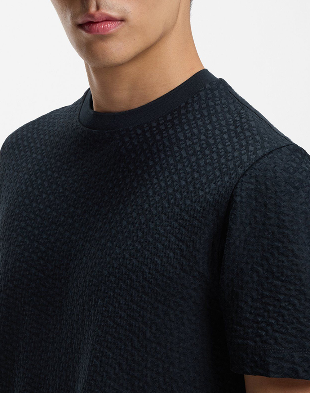 Boss H-Thompson 228 10277885 01 50557395-404 Darkblue ανδρικά ρούχα μπλούζες T-Shirt Politikos Shop Πολιτικός