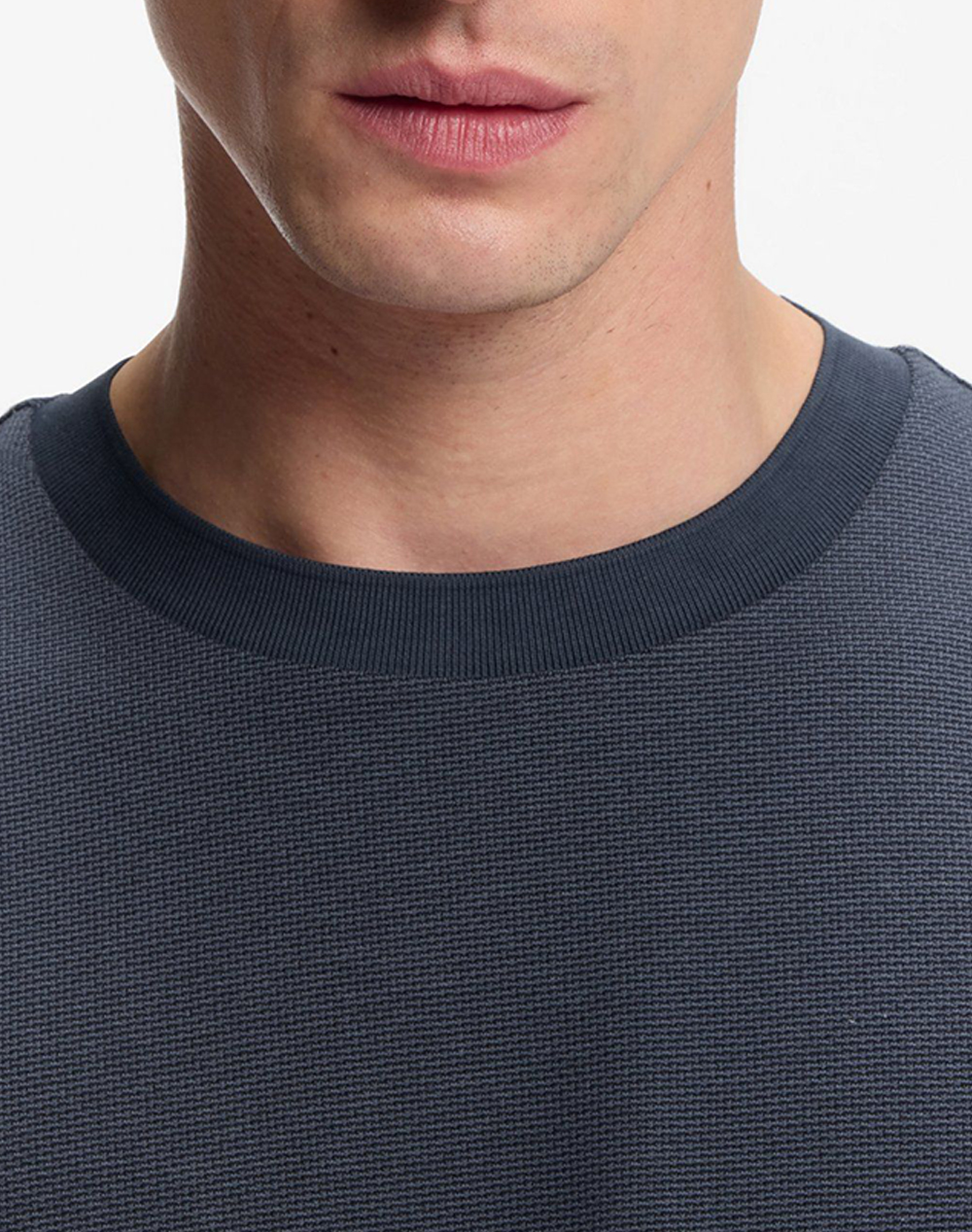 Boss H-Thompson 102 10277814 01 50555163-404 Navyblue ανδρικά ρούχα μπλούζες T-Shirt Politikos Shop Πολιτικός