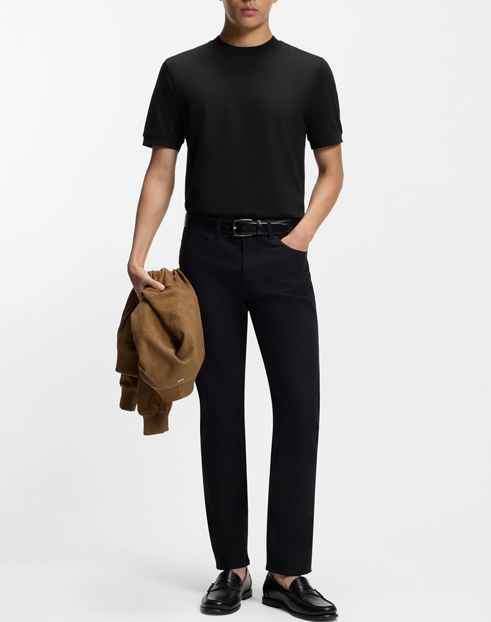 Boss H-Thompson 70 10277886 01 50554626-001 Black ανδρικά ρούχα μπλούζες T-Shirt Politikos Shop Πολιτικός