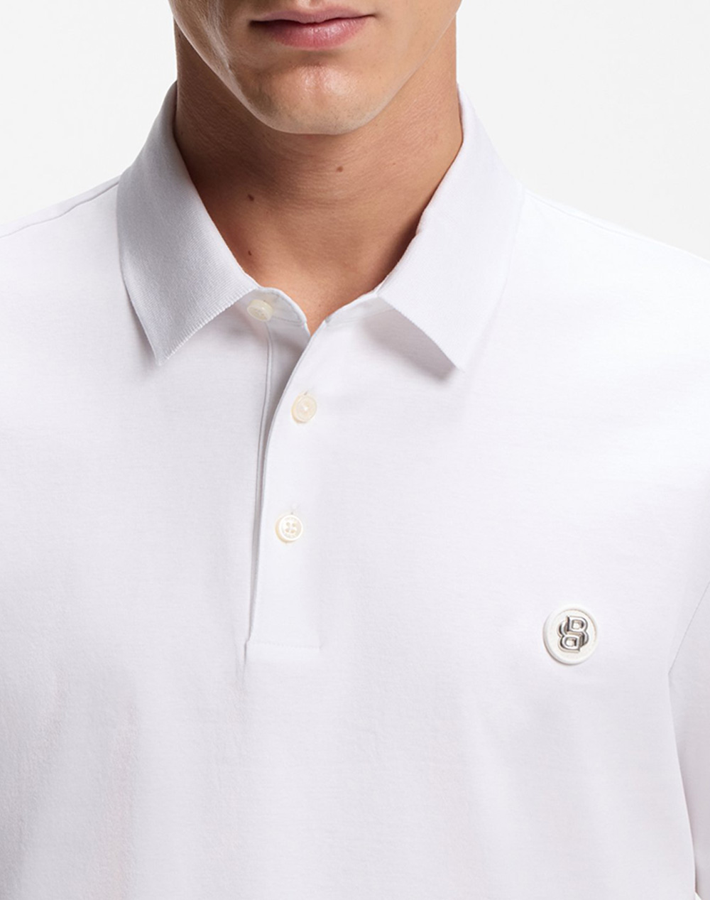 BOSS POLO MERCERISED C-PARIS 01 ΛΕΥΚΟ