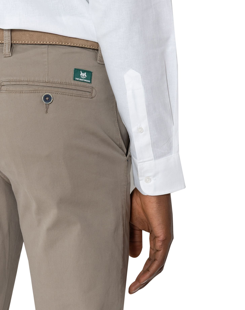 The Bostonians Παντελόνι Chinos Pique Regular Fit 3Cn11788856-Dark Biege ανδρικά ρούχα παντελόνια Politikos Shop Πολιτικός