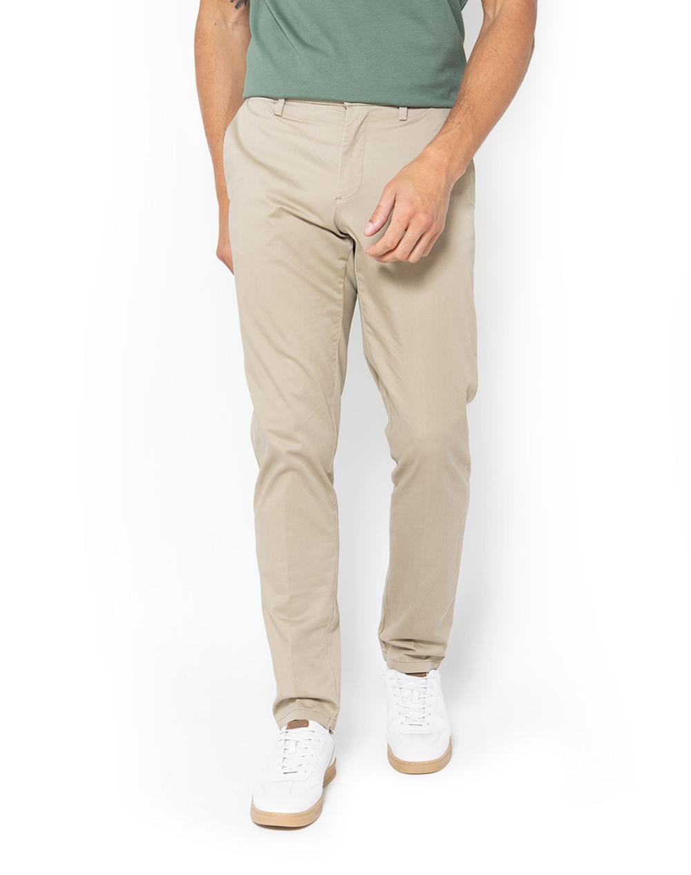 THE BOSTONIANS ΠΑΝΤΕΛΟΝΙ CHINOS ΚΑΠΑΡΤΙΝΑ SATIN REGULAR 3CN1452T863-BEIGE Biege