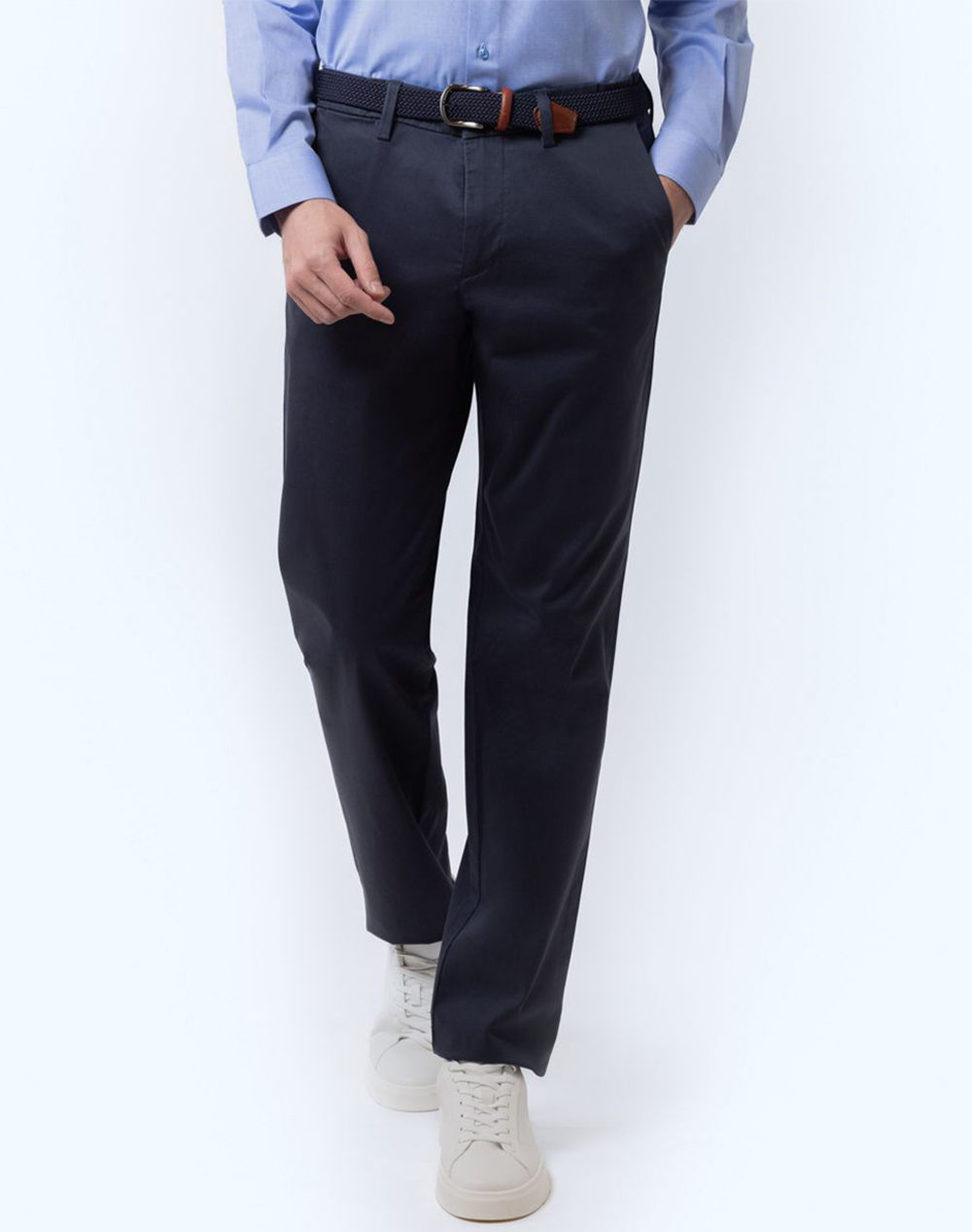 THE BOSTONIANS ΠΑΝΤΕΛΟΝΙ CHINOS ΚΑΠΑΡΤΙΝΑ SATIN REGULAR 3CN1452T863-NAVY NavyBlue