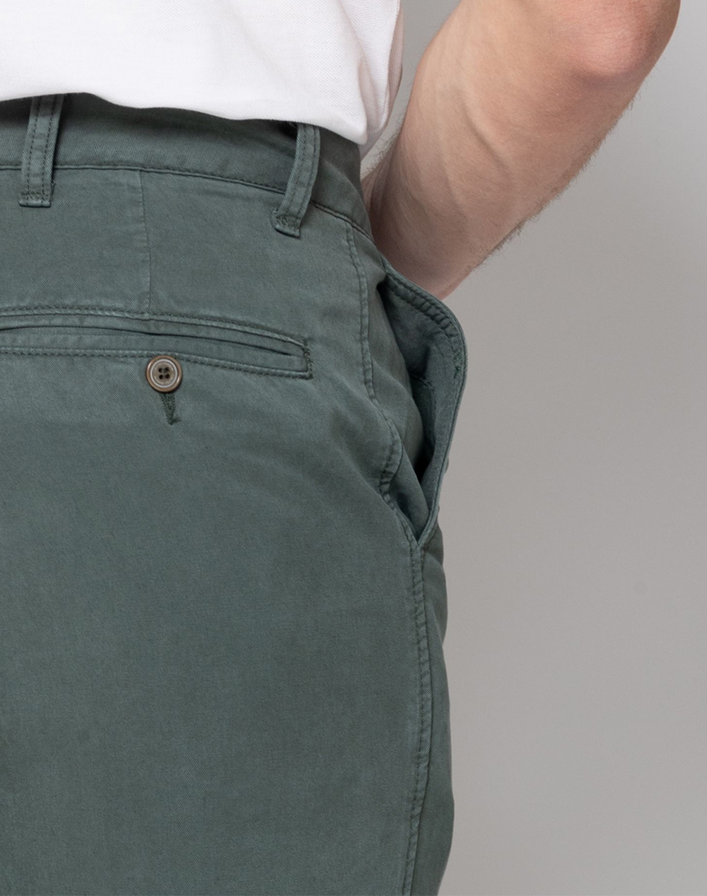 The Bostonians Παντελόνι Chinos Tencel Regular Fit 3Cn2592025-Olive Olive ανδρικά ρούχα παντελόνια Politikos Shop Πολιτικός