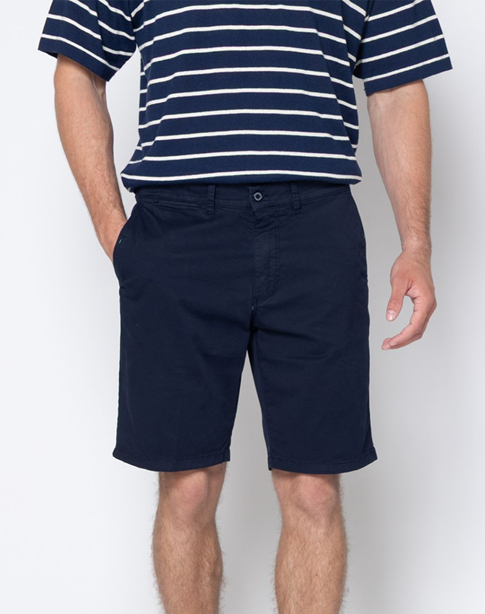 Nautica Ανδρική Βερμούδα Chino Μπλε Βαμβάκι Ελαστάνη