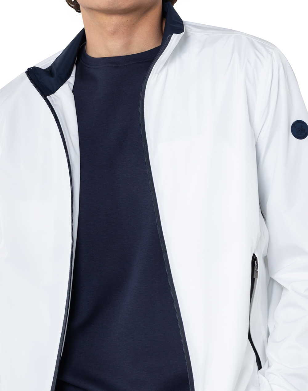 The Bostonians Μπουφάν Bomber Regular Fit 3W20262-White White ανδρικά ρούχα Πανωφορια μπουφάν Politikos Shop Πολιτικός