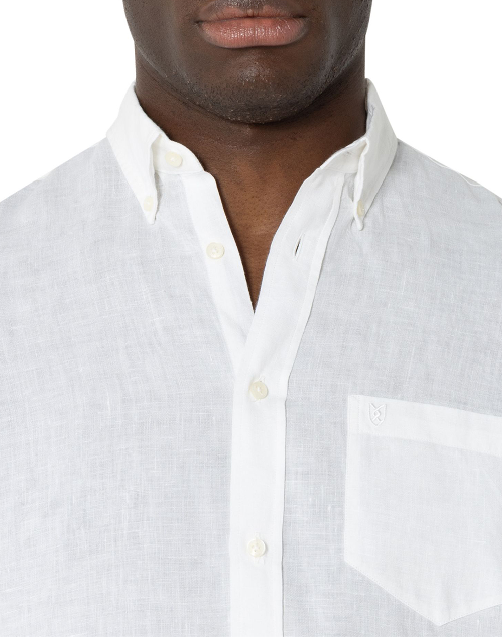 The Bostonians Πουκαμισο Λινο Regular Fit Plain Linen Button-Down 3Aap2412-White White ανδρικά ρούχα πουκάμισα Politikos Shop Πολιτικός