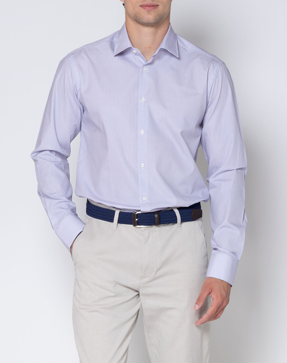 THE BOSTONIANS ΠΟΥΚΑΜΙΣΟ CHARLES ΠΟΠΛΙΝΑ SLIM FIT Classic Slim Fit 3ACP2490-INDIGO Indigo