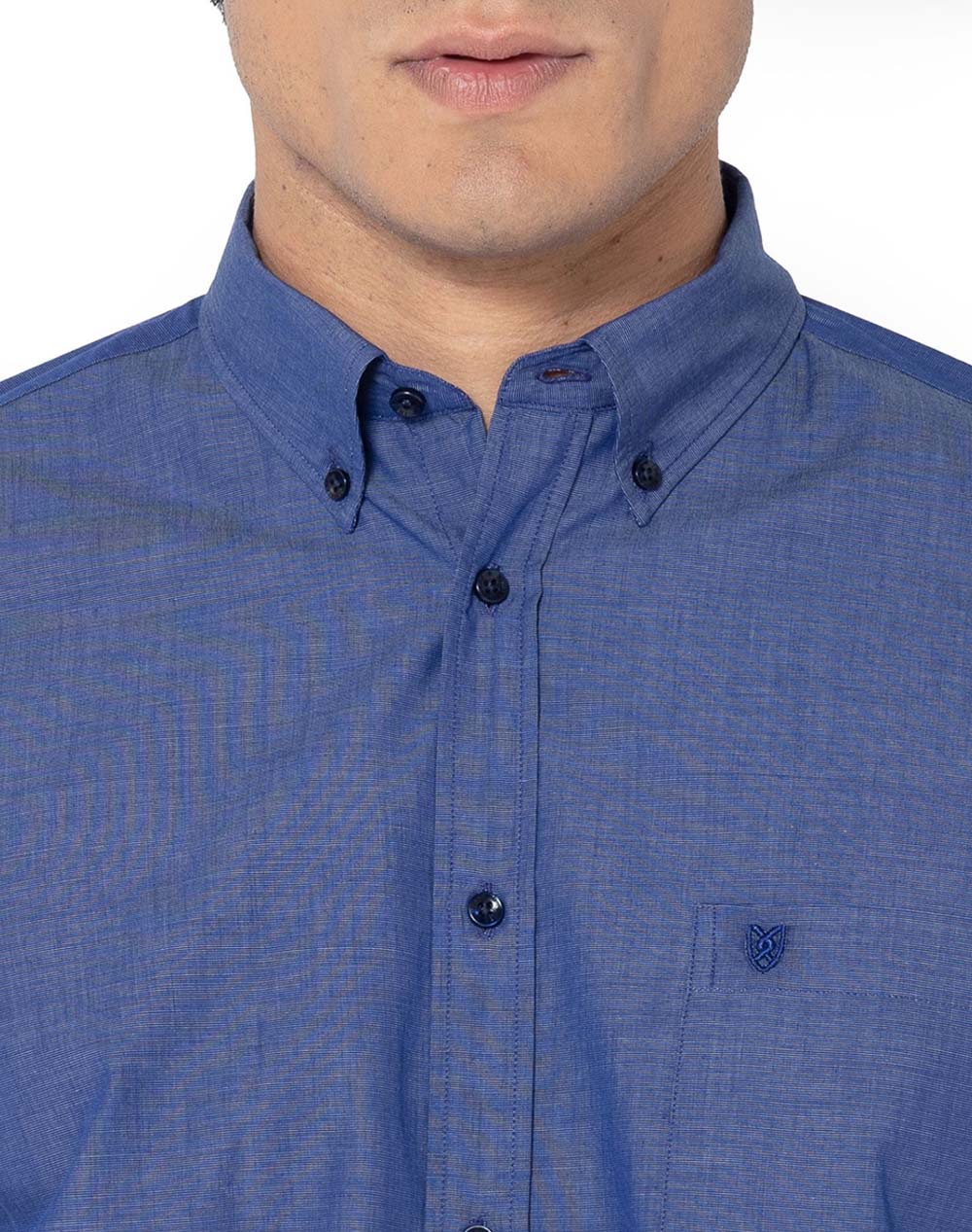 The Bostonians Πουκαμισο Fil A Regular Fit Plain Button-Down 3Bap0000-Dark Indigo ανδρικά ρούχα πουκάμισα Politikos Shop Πολιτικός
