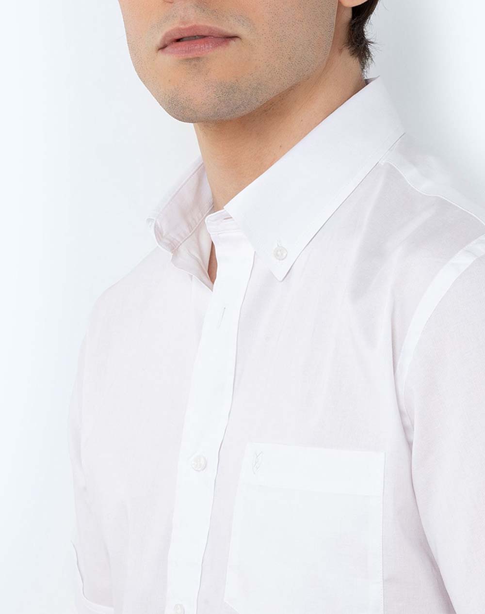 The Bostonians Πουκαμισο Fil A Regular Fit Plain Button-Down 3Bap0000-White White ανδρικά ρούχα πουκάμισα Politikos Shop Πολιτικός