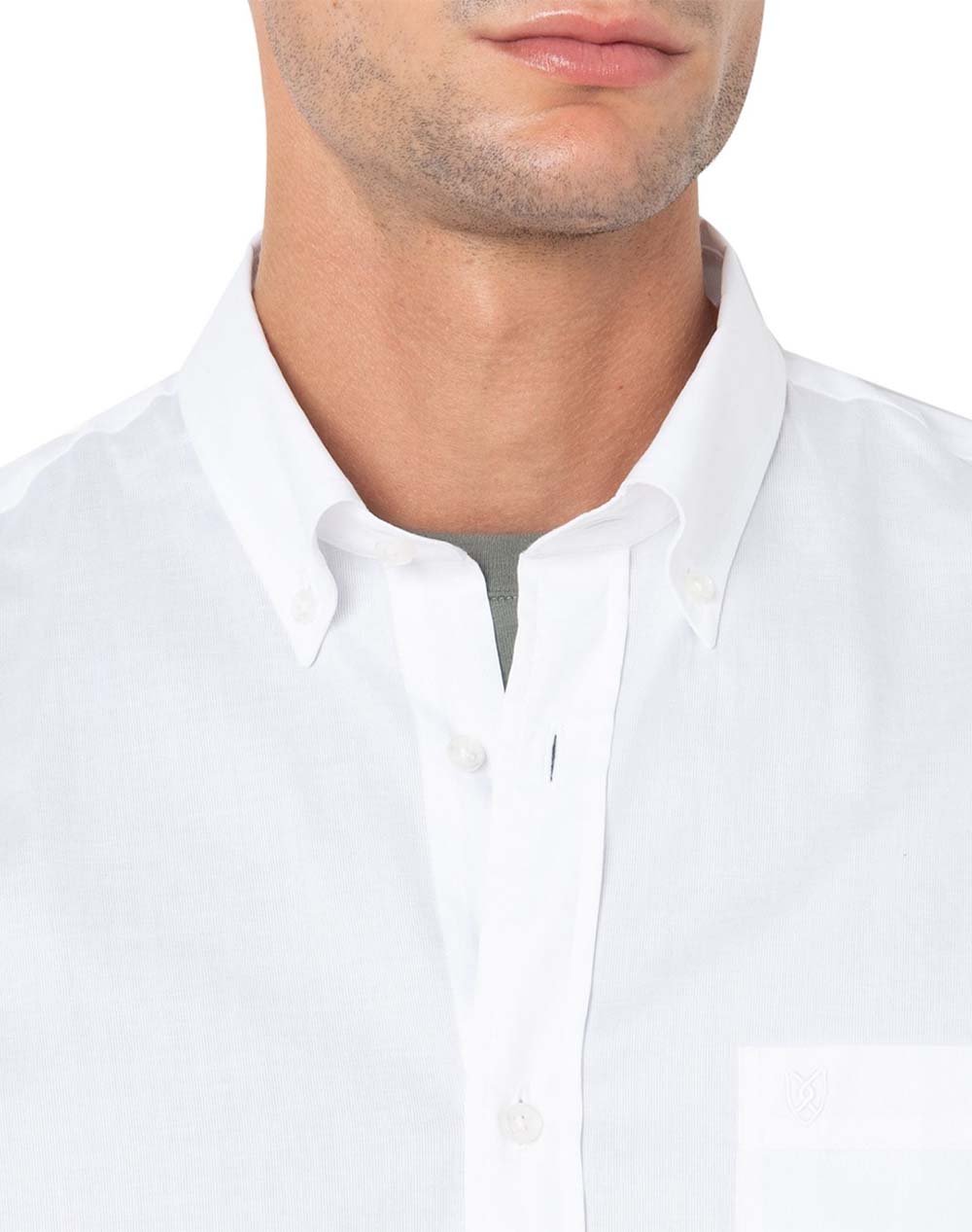 The Bostonians Πουκαμισο Fil A Regular Fit Plain Button-Down 3Aap0000-White White ανδρικά ρούχα πουκάμισα Politikos Shop Πολιτικός