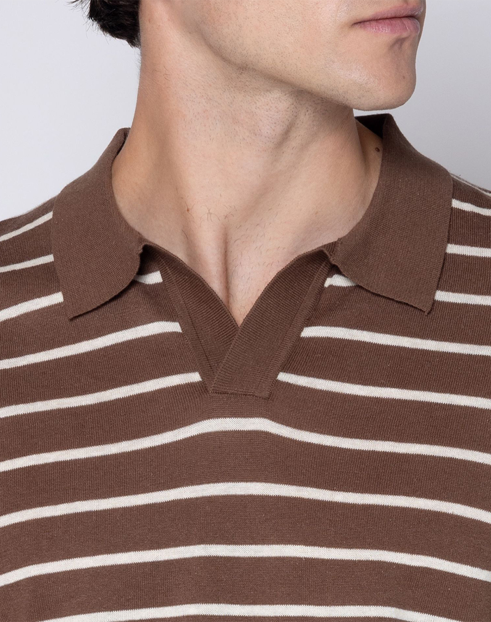 The Bostonians Μπλούζα Acorn Polo Πλεκτο Regular Fit 3Mps4004-Light Brown ανδρικά ρούχα μπλούζες Politikos Shop Πολιτικός