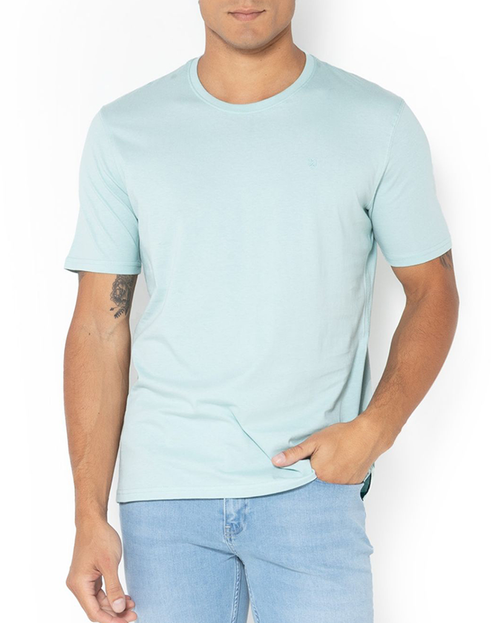 THE BOSTONIANS ΜΠΛΟΥΖΑ ESSENTIAL T-SHIRT REGULAR FIT 3TS1241N-PASTILLE Ciel