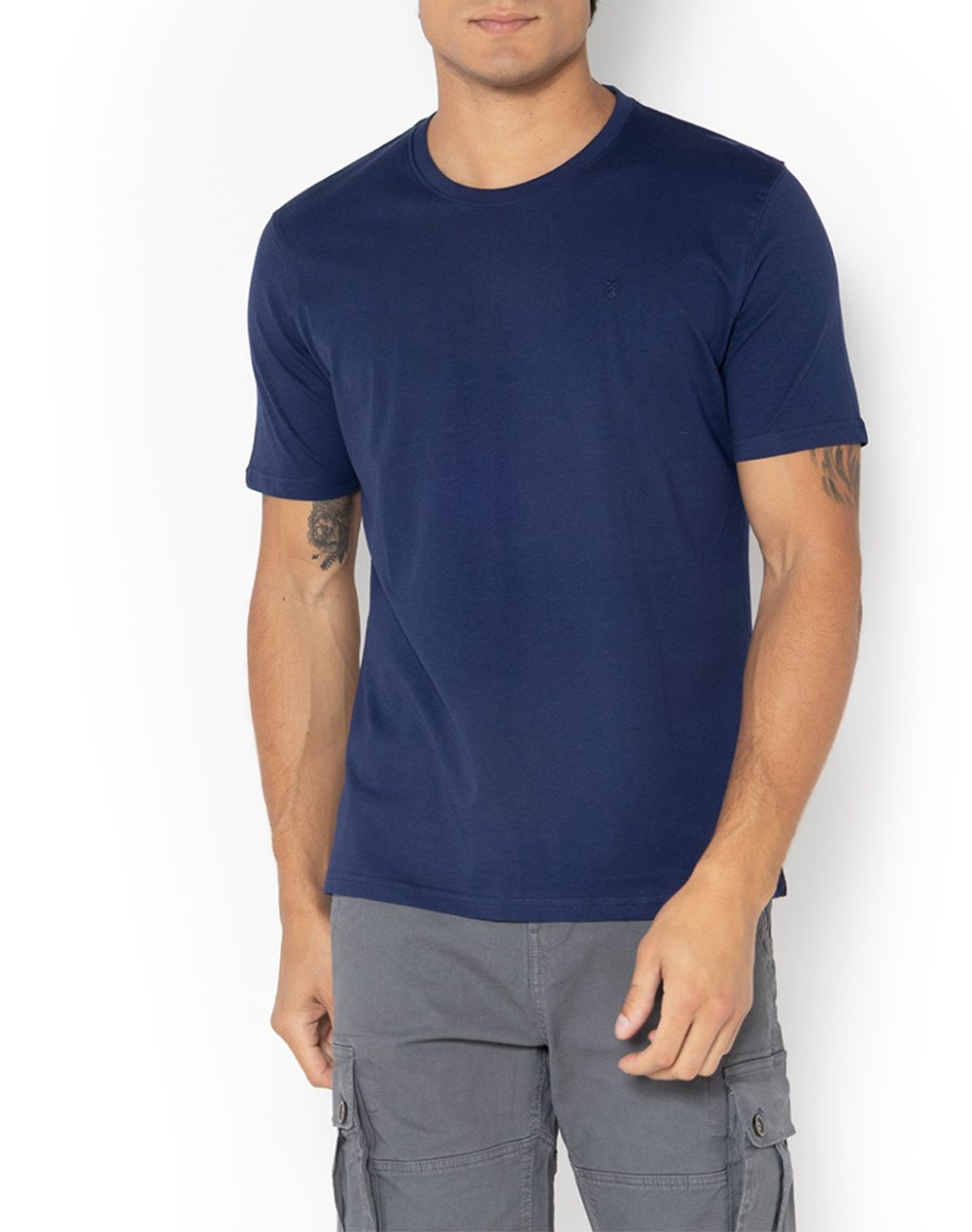THE BOSTONIANS ΜΠΛΟΥΖΑ ESSENTIAL T-SHIRT REGULAR FIT 3TS1241N-INDIGO Indigo