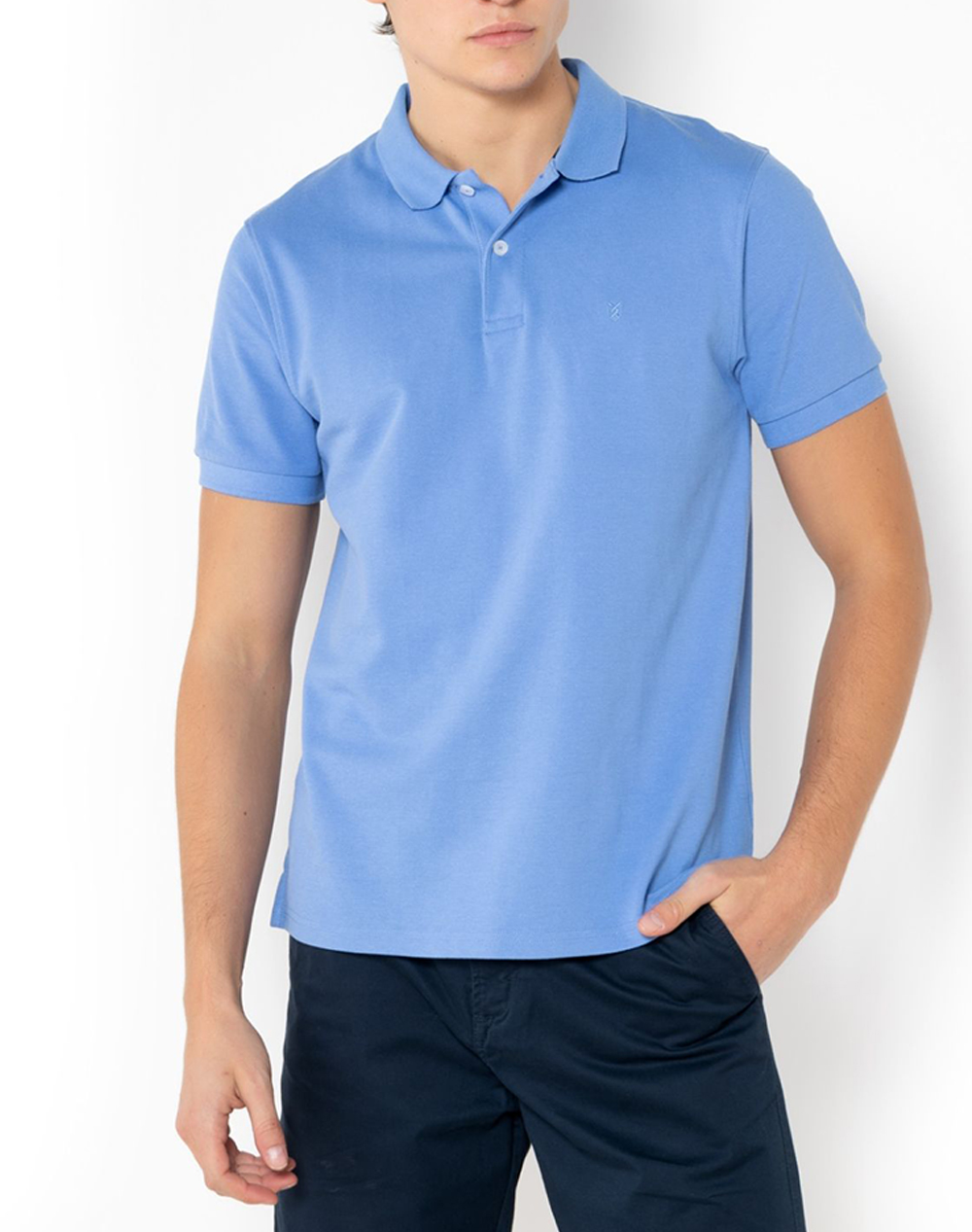 THE BOSTONIANS ΜΠΛΟΥΖΑ POLO PIQUE REGULAR FIT 3PS0001-LIGHT LightBlue