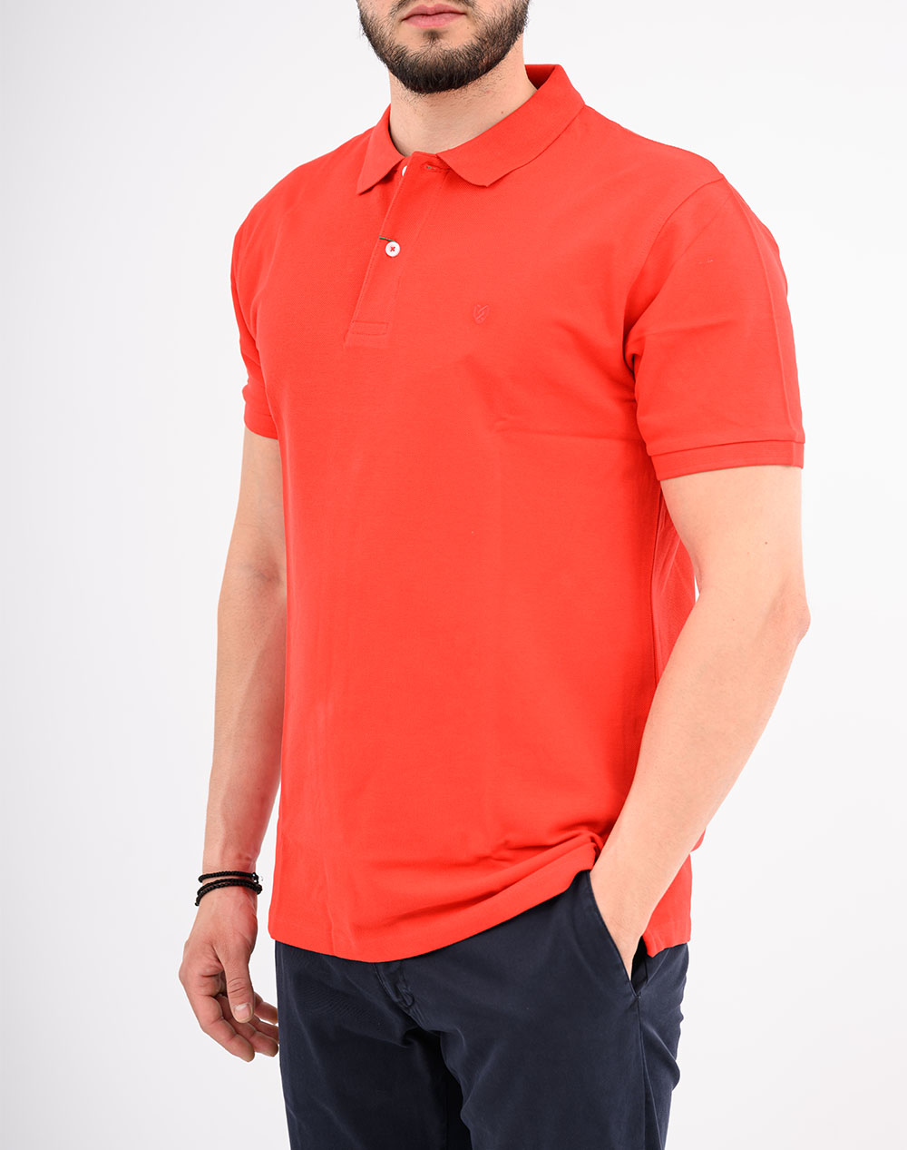The Bostonians Μπλούζα Polo Pique Regular Fit 3Ps0001-Orange Orange ανδρικά ρούχα μπλούζες Politikos Shop Πολιτικός