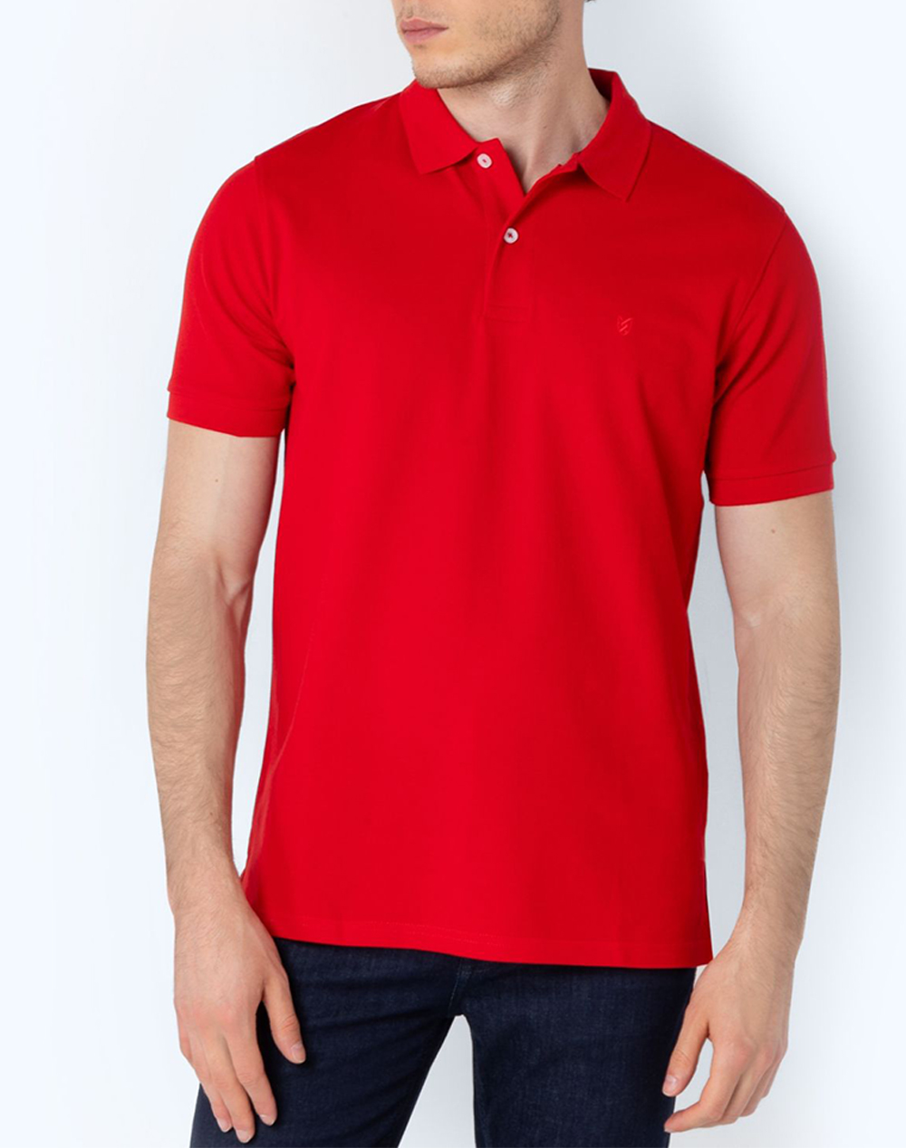 THE BOSTONIANS ΜΠΛΟΥΖΑ POLO PIQUE REGULAR FIT 3PS0001-Pomegranate Red