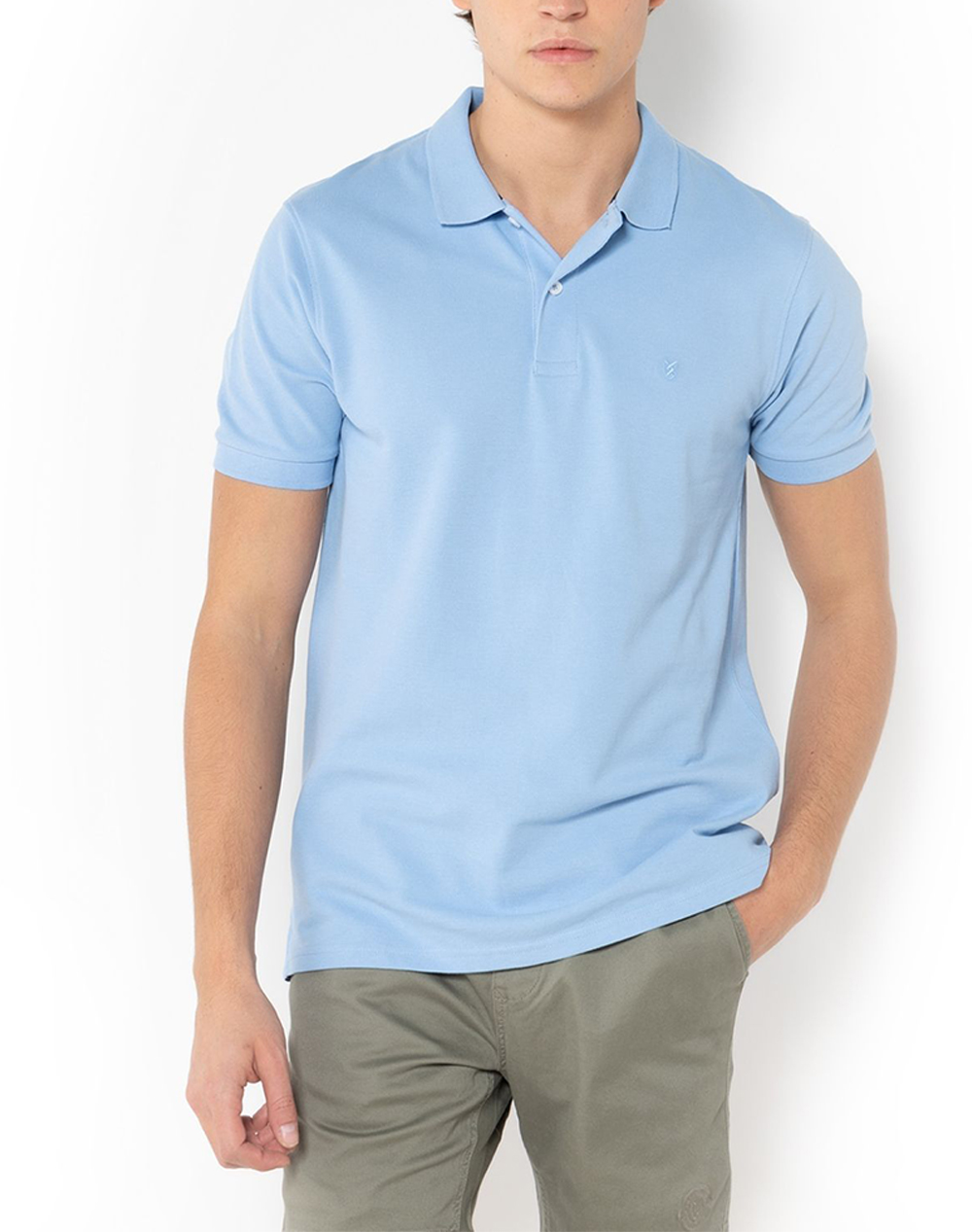 THE BOSTONIANS ΜΠΛΟΥΖΑ POLO PIQUE REGULAR FIT 3PS0001-SKY SkyBlue