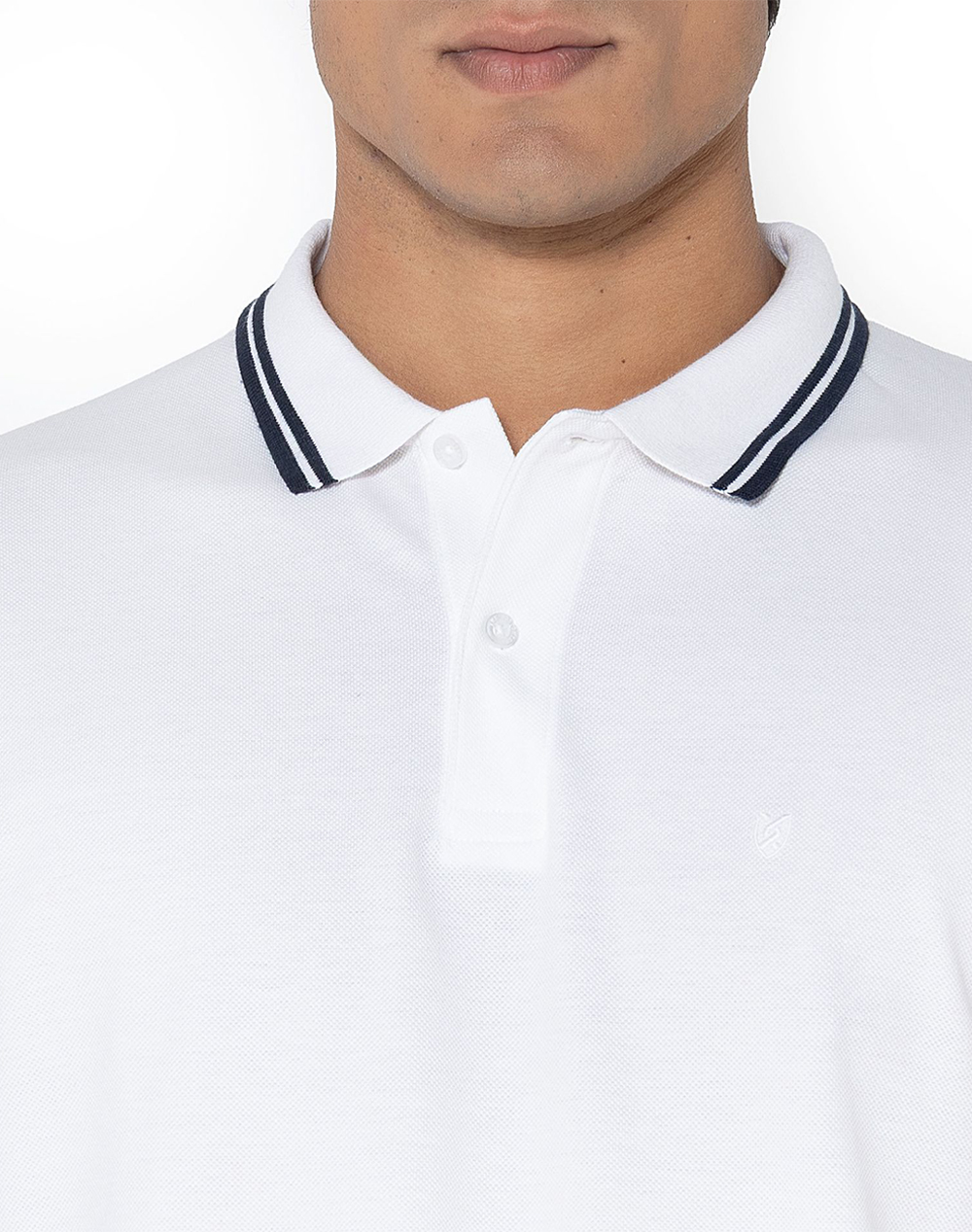 The Bostonians Μπλούζα Polo Pique Twin Tipped Regular 3Ps1271-Bright White ανδρικά ρούχα μπλούζες Politikos Shop Πολιτικός