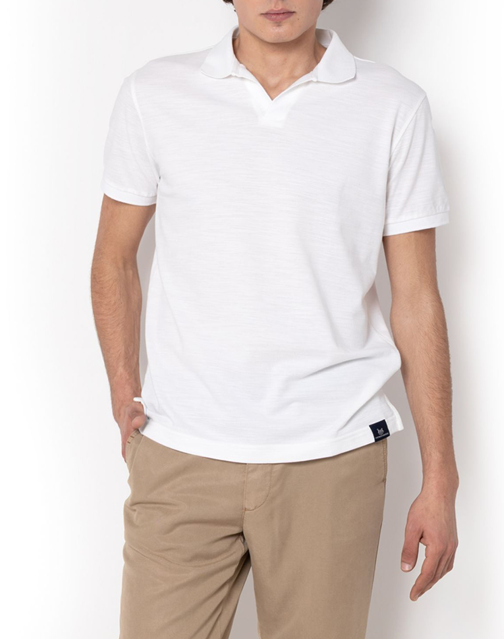 THE BOSTONIANS ΜΠΛΟΥΖΑ POLO PIQUE ΦΛΑΜΑ REGULAR FIT 3PS1300-WHITE White