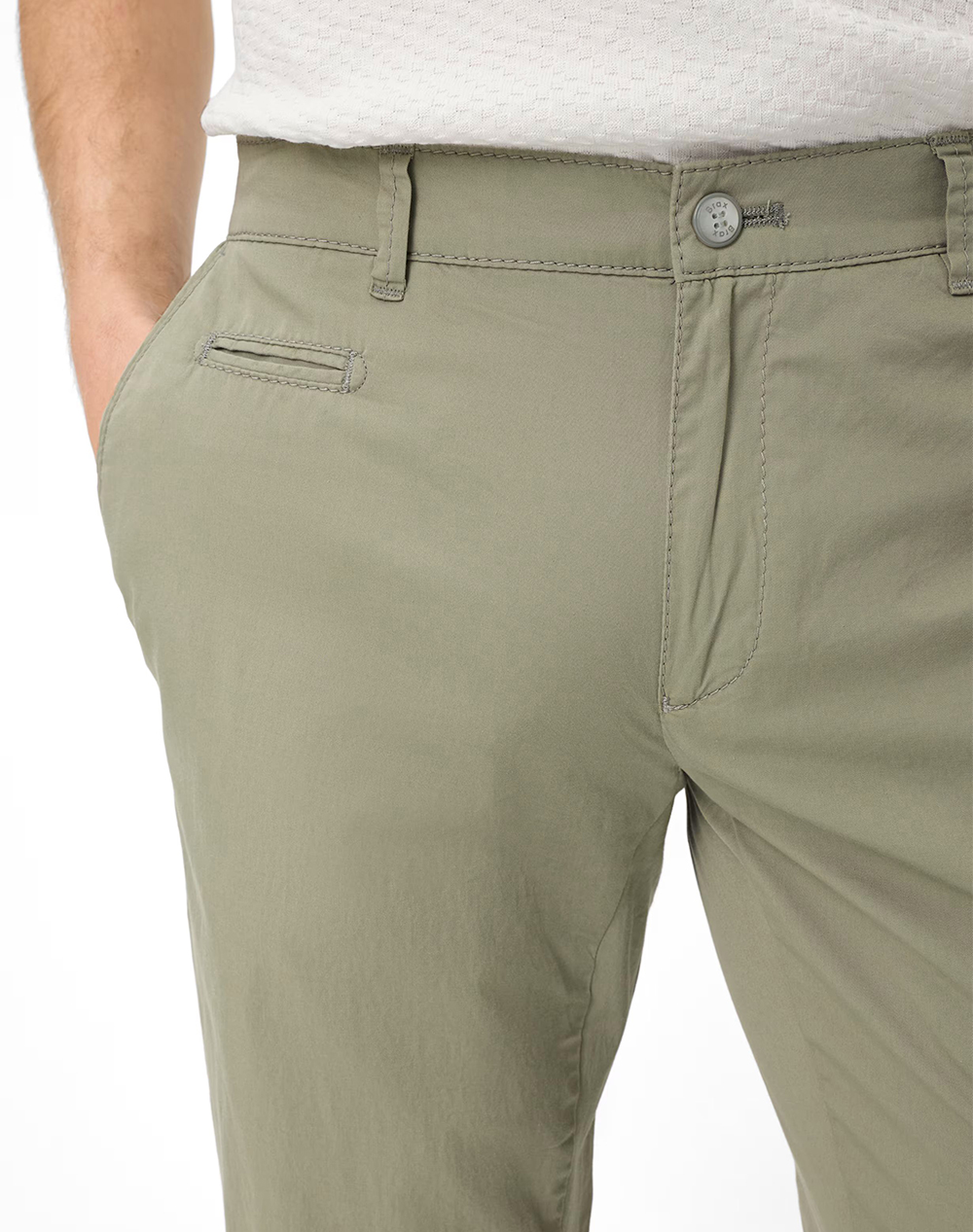 BRAX Flat-front/chinos, stretch cotton 07-1642-36 Khaki φωτογραφία