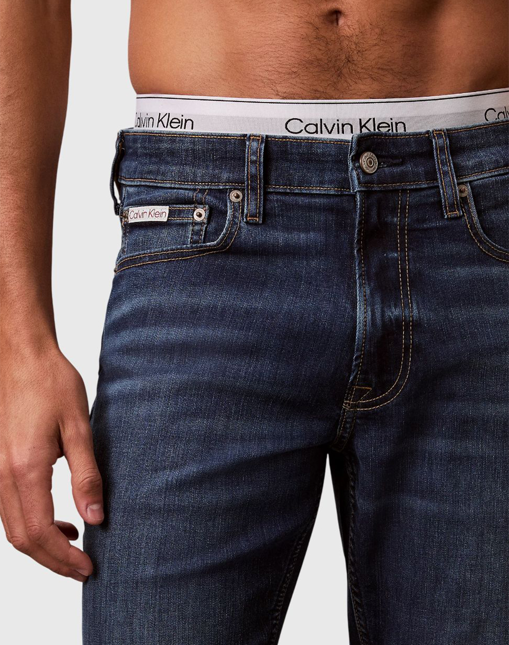Calvin Klein Slim Dark Irving Jean Lv04Re777G-Q8D32 Denimblue ανδρικά ρούχα παντελόνια Jeans Politikos Shop Πολιτικός