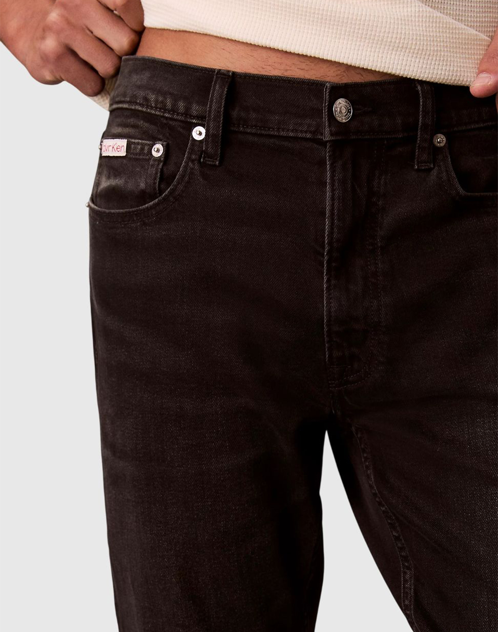 Calvin Klein Jeans Classic Taper Avery Black Stone Lv04Rf947G-Xb034 ανδρικά ρούχα παντελόνια Politikos Shop Πολιτικός