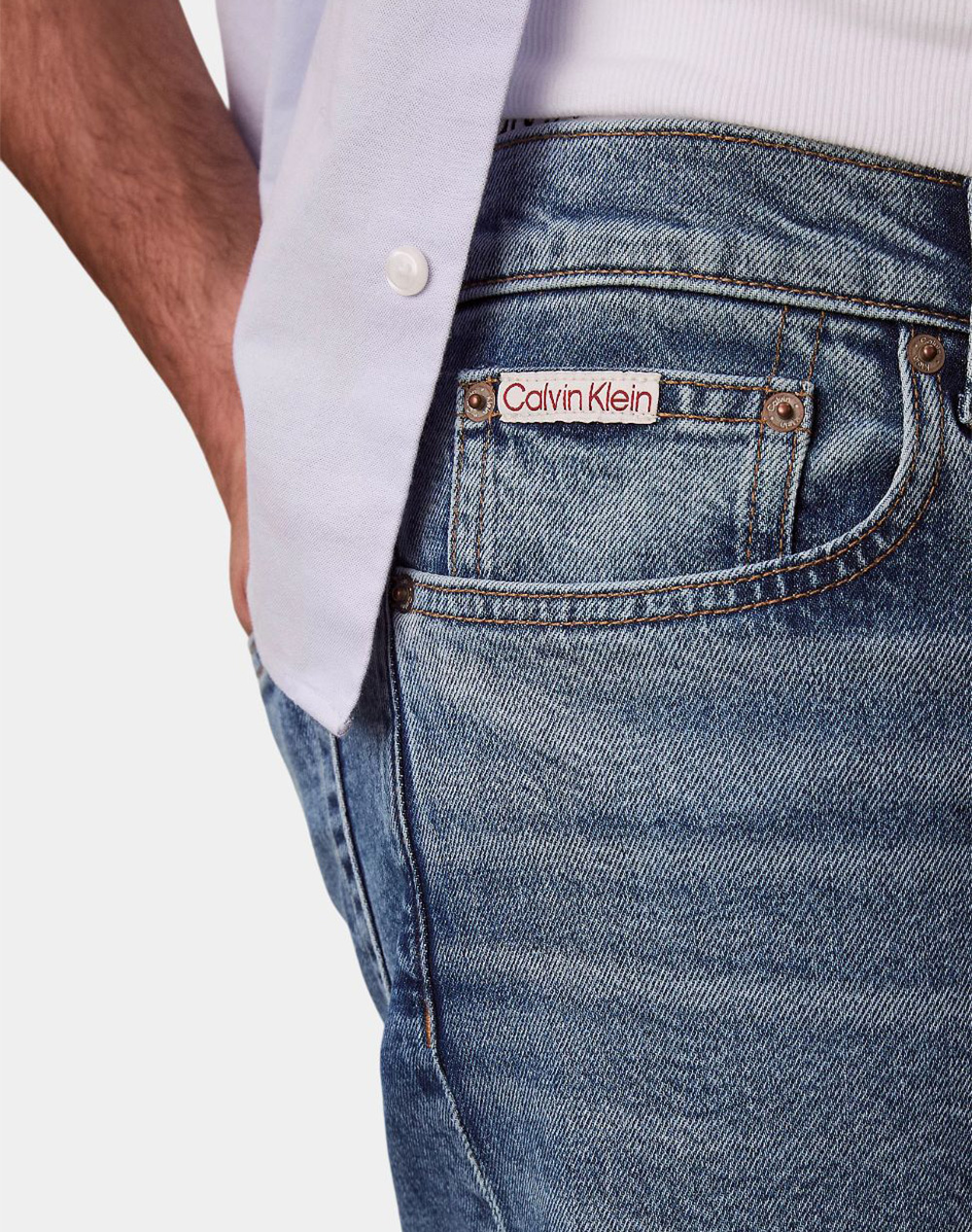 Calvin Klein Jeans Classic Taper Blue Jean Lv04Rf949G-Efd34 Denimlightblue ανδρικά ρούχα παντελόνια Politikos Shop Πολιτικός