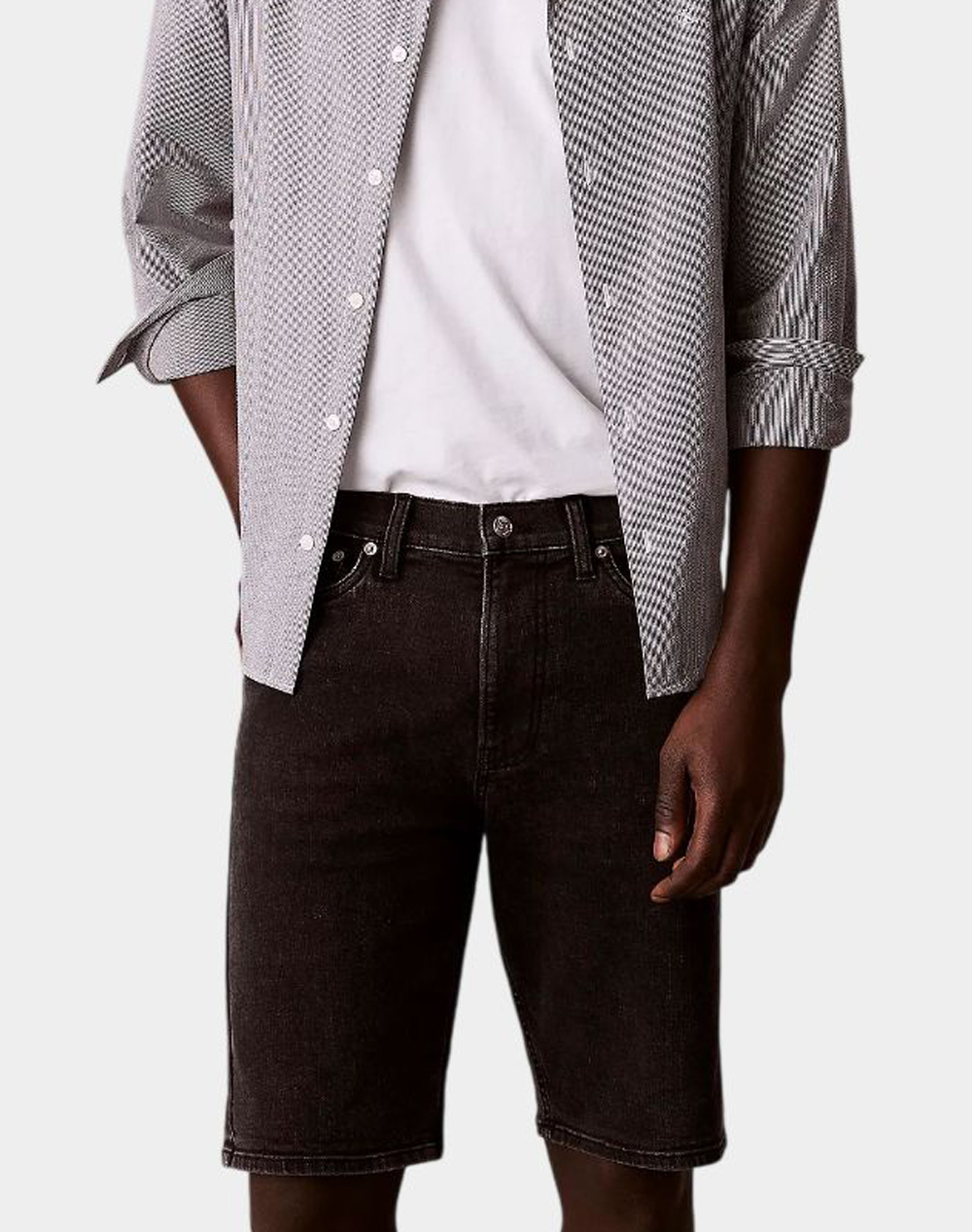 CALVIN KLEIN JEANS SLIM CK ESSENTIAL BLACK SHORT LV04RF921G-846 DenimBlack