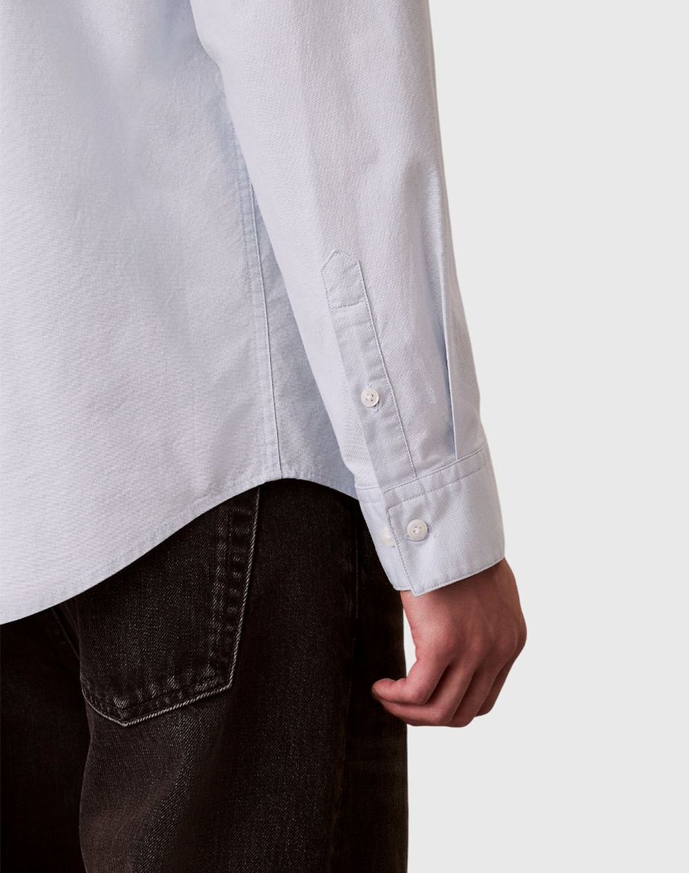 Calvin Klein Jeans Ls Solid Oxford Classic Shirt Lv140Em125-Ciq Lightblue ανδρικά ρούχα πουκάμισα Politikos Shop Πολιτικός