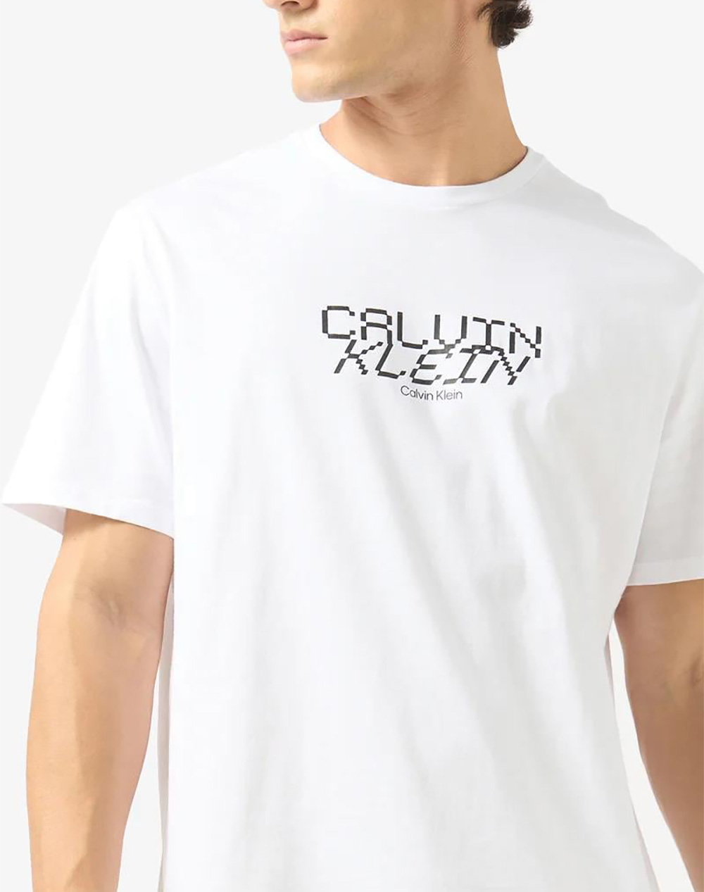 Calvin Klein Jeans Ss 30S Whsl Sp Futura Gra Lv14Re818G-Yaa White ανδρικά ρούχα μπλούζες T-Shirt Politikos Shop Πολιτικός