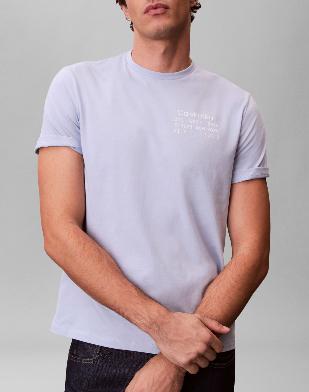 CALVIN KLEIN JEANS SS 30S WHSL CKJ CK BOX GRAPHIC T LV14RE830G-TKF SteelBlue