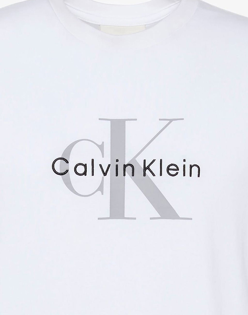 Calvin Klein Jeans Ss 30S Micro Monologo Graphic Te Lv04Rb866G-Yaa White ανδρικά ρούχα μπλούζες T-Shirt Politikos Shop Πολιτικός