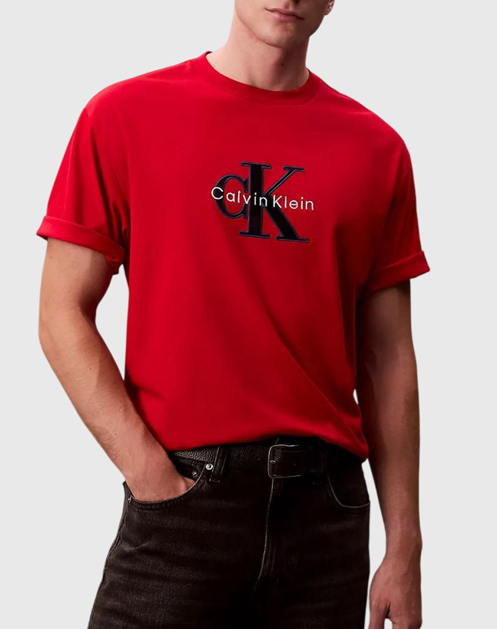 CALVIN KLEIN SS 16S TRICOLOR MONOLOGO GRAPHIC LV04RE815G-VMT Red