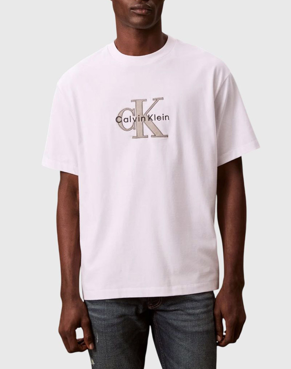 CALVIN KLEIN SS 16S TRICOLOR MONOLOGO GRAPHIC LV04RE815G-YAF White