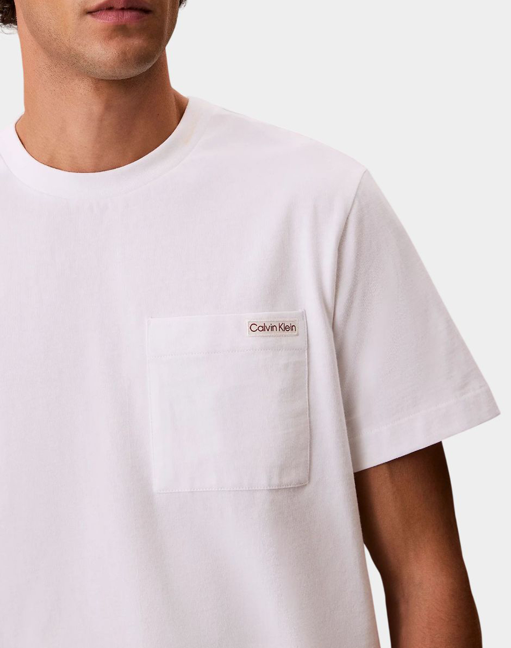 Calvin Klein Jeans Ss 20S Jersey Easy Coin Pocket T Lv04Rf280G-Yaf White ανδρικά ρούχα μπλούζες T-Shirt Politikos Shop Πολιτικός
