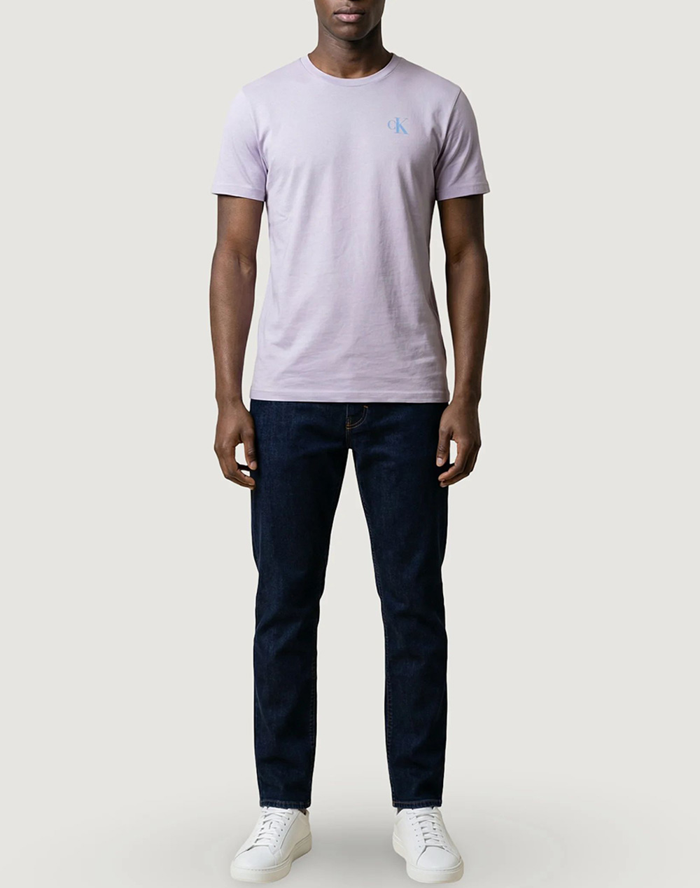 Calvin Klein Jeans Ss 30S Classic Back Monologo Tee Lv14Rf852G-3Oq Lilac ανδρικά ρούχα μπλούζες T-Shirt Politikos Shop Πολιτικός