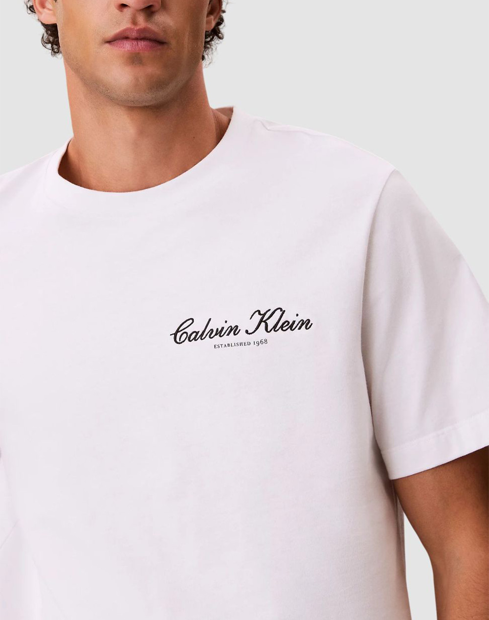 Calvin Klein Jeans 20S March Graphic Seasonal Fashi Lv04Rf822G-Yaf White ανδρικά ρούχα μπλούζες T-Shirt Politikos Shop Πολιτικός