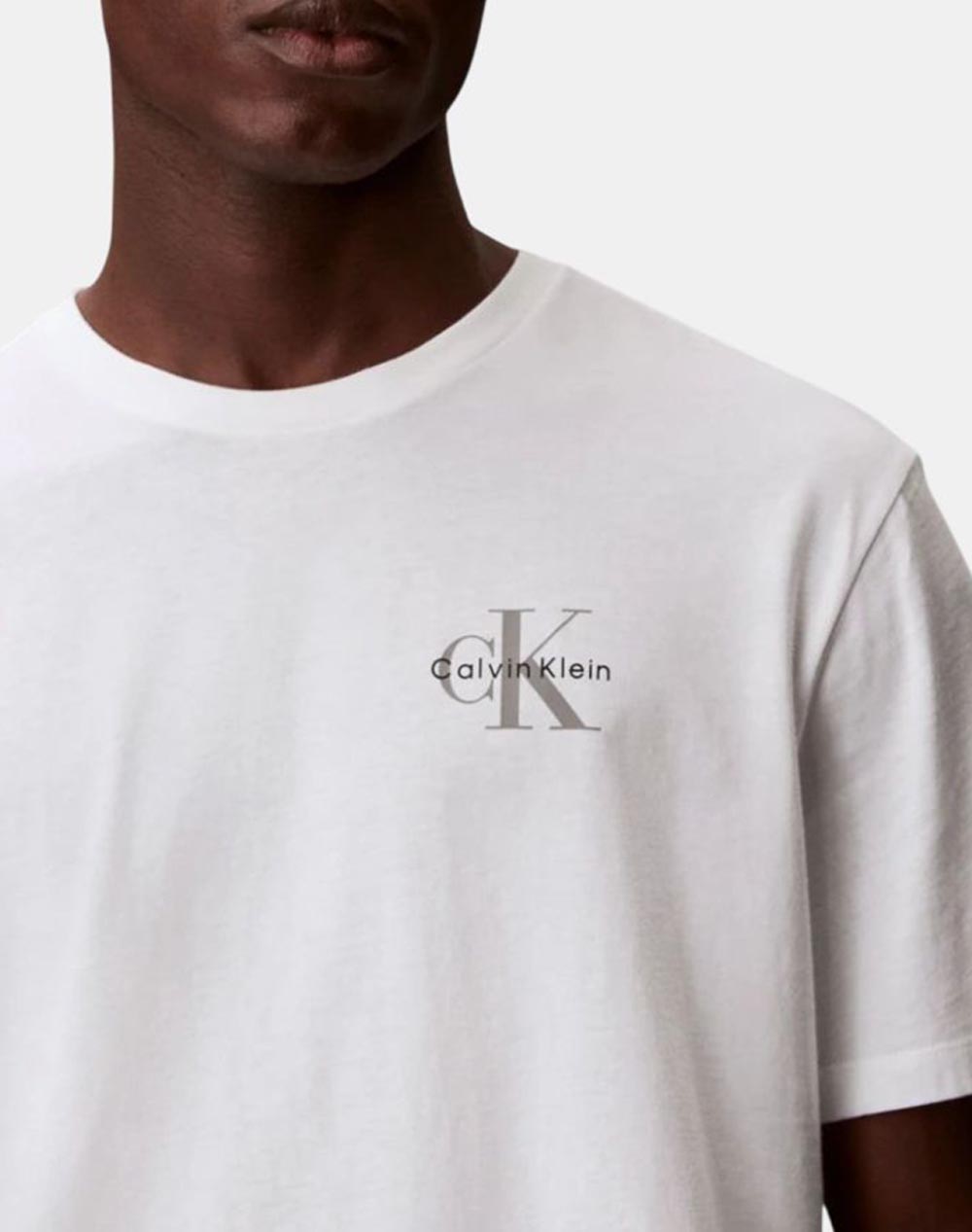 Calvin Klein Jeans Ss 30S Jersey Classic Micro Mono Lv04Rf278G-Yaf White ανδρικά ρούχα μπλούζες T-Shirt Politikos Shop Πολιτικός