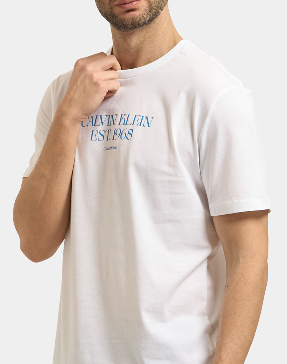 Calvin Klein Jeans 30S Eu Wholesale Graphics Lv14Rf804G-Yaf White ανδρικά ρούχα μπλούζες T-Shirt Politikos Shop Πολιτικός