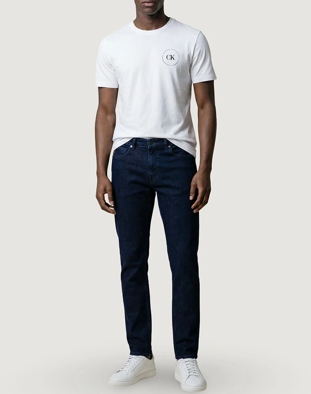 Calvin Klein Ejans 30S Eu Wholesale Jeans Graphics Lv04Rf801G-Yaf White ανδρικά ρούχα μπλούζες T-Shirt Politikos Shop Πολιτικός