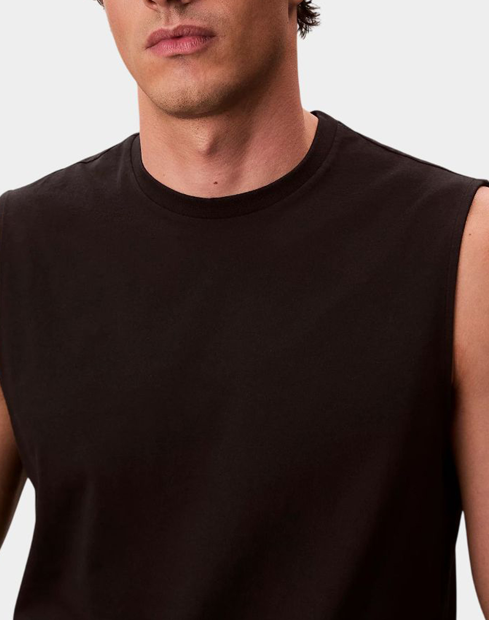 Calvin Klein Jeans 30S Jersey Badge Muscle Tank Lv04Rf273G-Ub1 Black ανδρικά ρούχα μπλούζες T-Shirt Politikos Shop Πολιτικός
