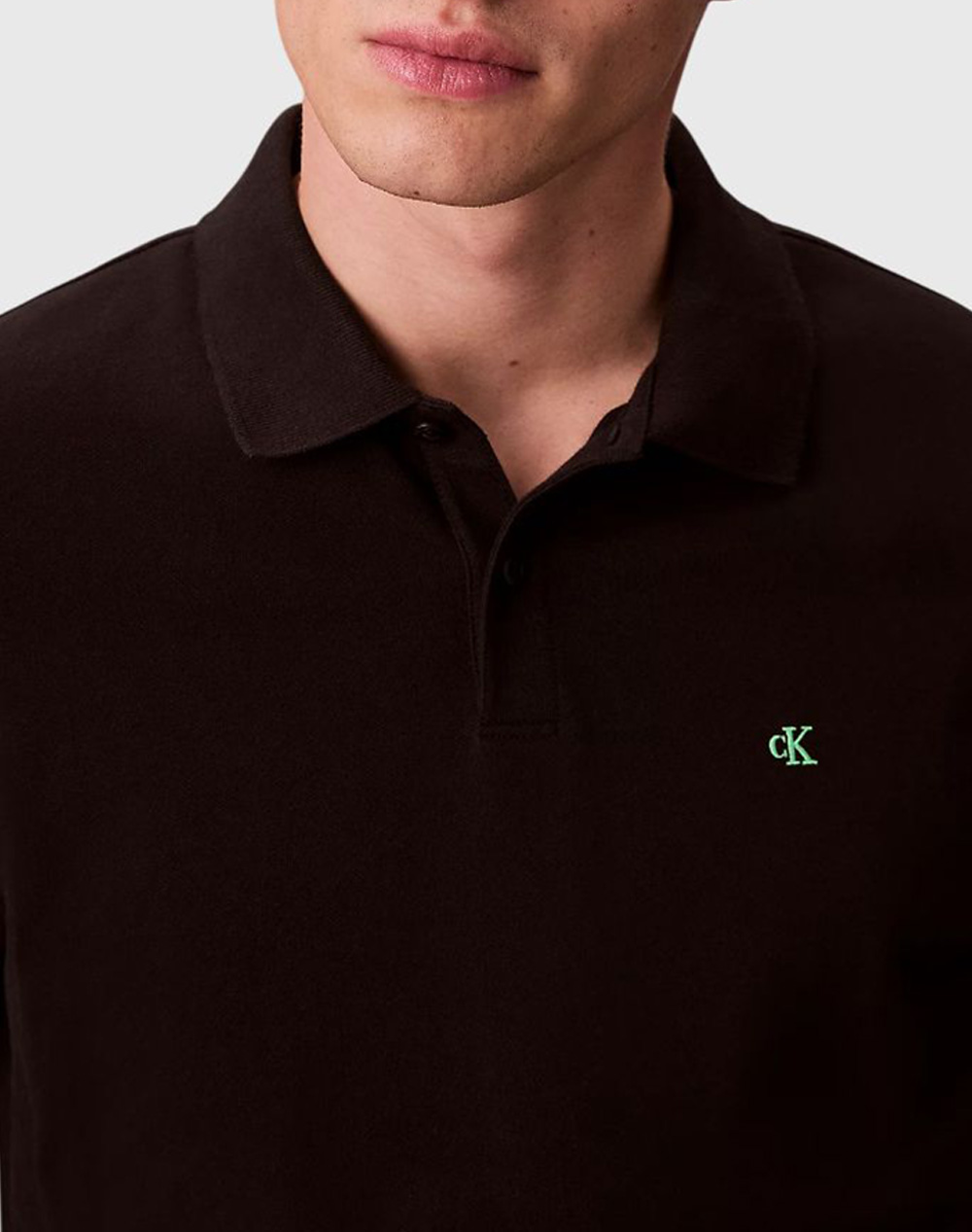 Calvin Klein Jeans Ss Casual Pique Classic Polo Lv040Em269-Ub1 Black ανδρικά ρούχα μπλούζες Politikos Shop Πολιτικός