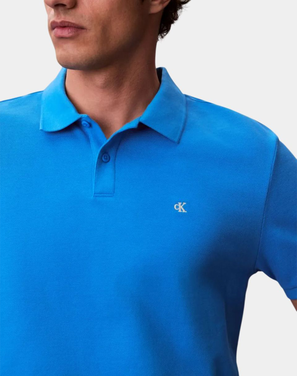 Calvin Klein Jeans Ss Casual Pique Classic Polo Lv040Em269-Cfm Blue ανδρικά ρούχα μπλούζες Politikos Shop Πολιτικός